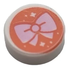 LEGO Tile 1 x 1 Round with Bow Pattern