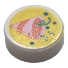 LEGO Carreau 1 x 1 rond avec motif de chapeau de…