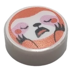 LEGO Carreau 1 x 1 rond avec motif paresseux