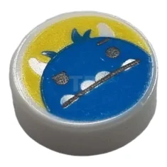 LEGO Tile 1 x 1 Round with Monster Pattern
