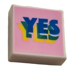 LEGO Fliese 1 x 1 mit "YES"-Muster