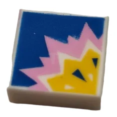 LEGO Fliese 1 x 1 mit Farbexplosionsmuster