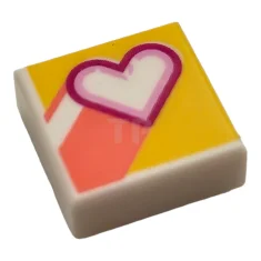 LEGO Fliese 1 x 1 mit Herz-Muster