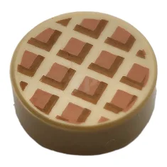 LEGO Tile 1 x 1 Round with with Waffle Pattern
