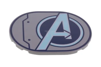 LEGO Tile, Oval 6 x 8 with Avengers Pattern