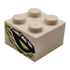 LEGO Brick 2 x 2 with Dragon Eye Pattern on Two…