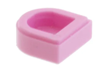 LEGO Fliese 1 x 1 Halbkreis mit Herzmotiv