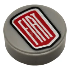 LEGO Tile 1 x 1 Round with 'FIAT' Pattern (FIAT Logo)