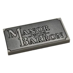 LEGO Piastrelle 2 x 4 con motivo "Manor von Barron