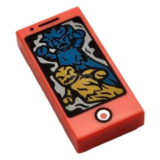 LEGO Tile 1 x 2 with Cell Phone Pattern