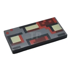 LEGO Tile 2 x 4 with Pixelated Face Pattern (Redstone Monstrosity)