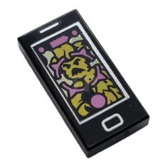 LEGO Baldosa 1 x 2 con dibujo de teléfono móvil