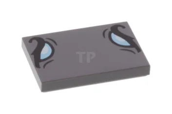 LEGO Carreau 2 x 3 avec motif yeux de rhinocéros.