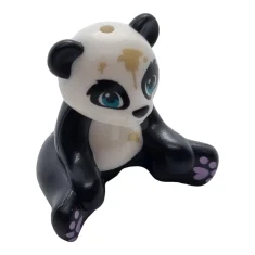 LEGO Panda, Friends, Sentado con Ojos Turquesa Oscuro, Patas Lavanda, Cabeza…