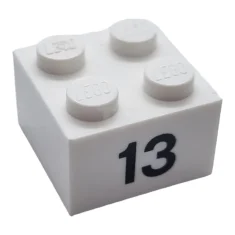 LEGO Stein 2 x 2 mit '13' Muster