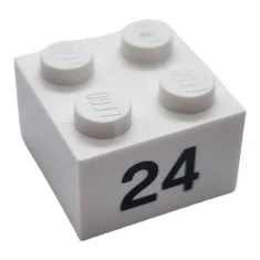 LEGO Stein 2 x 2 mit "24"-Muster