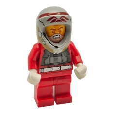 LEGO Pilote rebelle aile A (casque ouvert, combinaison rouge)