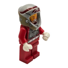 LEGO Pilote rebelle aile A (casque ouvert, combinaison rouge)