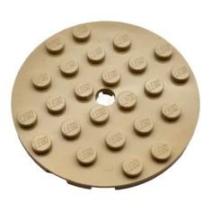LEGO Platte, rund 6 x 6 mit Loch
