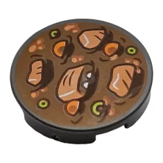 LEGO Tile 2 x 2 Round with Bottom O and Food…
