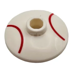 LEGO Dish 2 x 2 Inverted (Radar) with Red Baseball Lines…