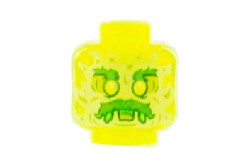 LEGO Tête de figurine avec motif de clown fantôme extraterrestre.