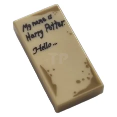 LEGO Piastrelle 1 x 2 con "Il mio nome è Harry…