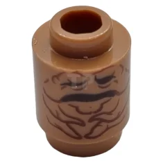 LEGO Brick 1 x 1 Round with Mandrake Face Pattern, Open…