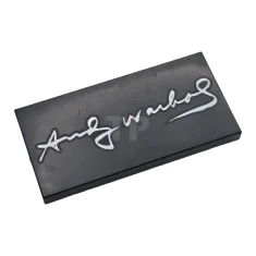 LEGO Fliese 2 x 4 mit "Andy Warhol"-Signaturmuster