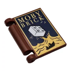 LEGO Book Cover with Ocean and 'MOBY BRICK' Pattern