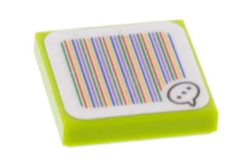 LEGO Tile 2 x 2 with Super Mario Scanner Code Speech…