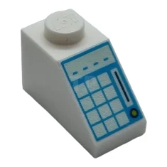 LEGO Pendenza 2 x 1 - 45° con schema a tastiera