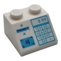 LEGO Slope 2 x 2 - 45° with Cash Register Pattern