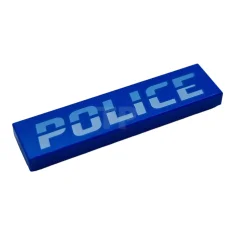 LEGO Tile 1 x 4 with 'POLICE' Pattern