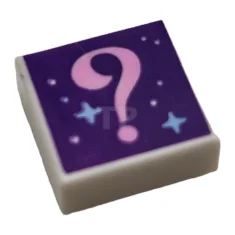 LEGO Tile 1 x 1 with Question Mark Pattern