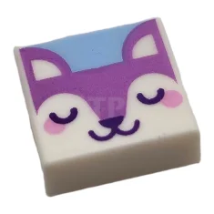 LEGO Fliese 1 x 1 mit Hundegesicht-Muster