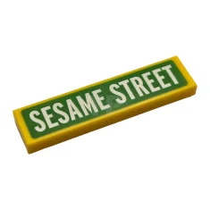 LEGO Carreau 1 x 4 avec motif 'SESAME STREET