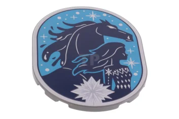 LEGO Tegel, rond 6 x 8 ovaal met donkerblauw Nokk, Elsa…