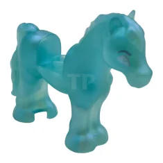 LEGO Dier, Landpaard met 1 x 1 uitsparing, zilverkleurig ogenpatroon