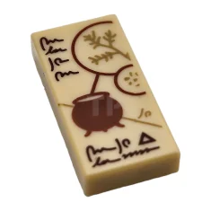 LEGO Tile 1 x 2 with Cauldron and Spell Ingredients Pattern