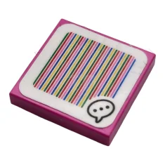 LEGO Tile 2 x 2 with Scan Code Toadette Speech Bubble