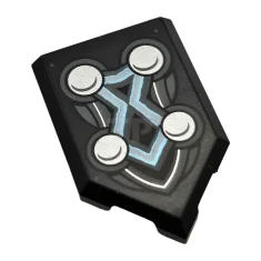 LEGO Carreau 2 x 3 pentagonal avec motif de cercles.