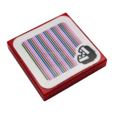 LEGO Tile 2 x 2 with Super Mario Scanner Code Piranha…