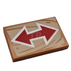 LEGO Carreau 2 x 3 avec une double flèche sur un…