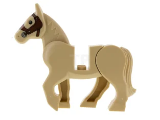 LEGO Cheval, jambes mobiles avec motif de bride