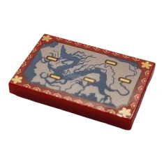 LEGO Fliese 2 x 3 mit Kumandra-Kartenmuster