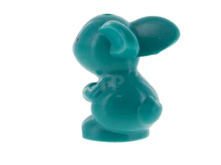 LEGO Bunny / Rabbit, Friends, Sitting with Dark Turquoise Eyes, Black…