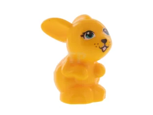 LEGO Bunny / Rabbit, Friends, Sitting with Dark Turquoise Eyes, Black…