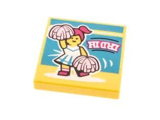 LEGO Tile 2 x 2 with Album Cover - Cheerleader Pattern