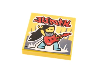 LEGO Tile 2 x 2 with Album Cover - Rock Guitarist…